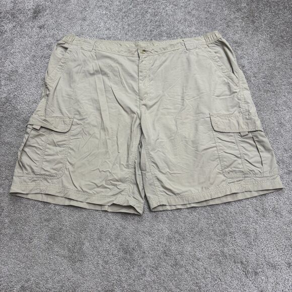 Columbia Titanium Omni Dry Vintage Y2K Cargo Shorts Mens XXL Tan Nylon Outdoor - Picture 1 of 16